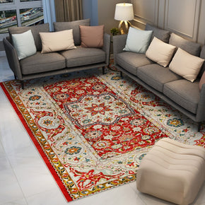 Area Rugs Patterned Floor Mat Vintage Traditional Polyester for Living Room Bedroom Hall