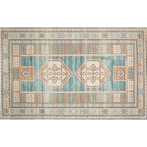 Vintage Checkered Quality Polyester Printed Pattern Traditional Area Rugs Floor Mat for Living Room Hall Office