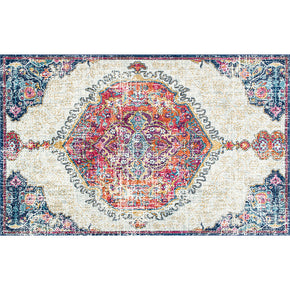Luxuriant Quality Vintage Polyester Printed Pattern Traditional Area Rugs Floor Mat for Living Room Hall Office