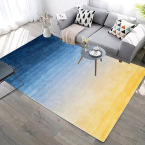 Gradient Blue Yellow Modern Contemporary Rugs for Living Room Dining Room Bedroom