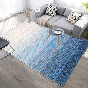 Gradient Blue White Modern Contemporary Rugs for Living Room Dining Room Bedroom