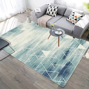 Green Small Fresh Style Modern Simple Geometric Contemporary Rugs for Living Room Dining Room Bedroom