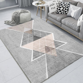 Diamond Shape Grey Geometric Modern Contemporary Rugs for Living Room Dining Room Bedroom