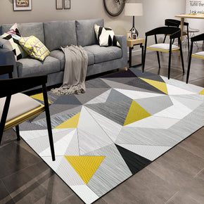 Pretty Colourful Geometric Modern Contemporary Rugs for Living Room Dining Room Bedroom