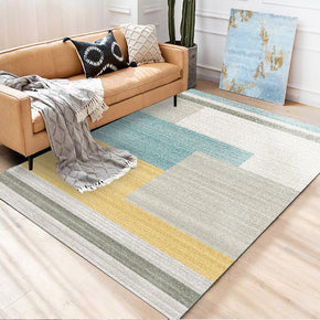 Modern Simple Plain Geometric Contemporary Rugs for Living Room Dining Room Bedroom