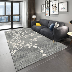 Grey Simple Modern Geometric Contemporary Rugs for Living Room Dining Room Bedroom