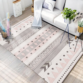 Pink Moroccan Style Modern Geometric Contemporary Rugs for Living Room Dining Room Bedroom
