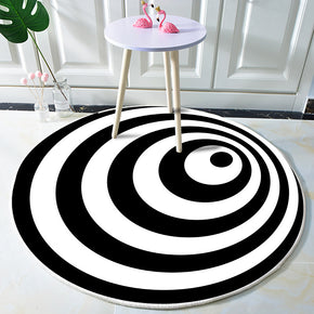 Pretty Three-dimensional Optical Illusions Round Area Rug for Living Dining Room Bedroom Kitchen Floor Rug