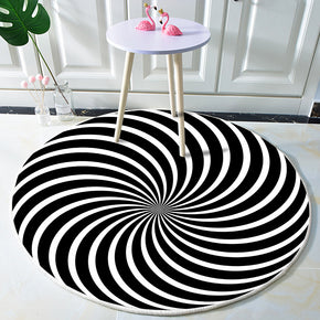 Visual Vortex Pretty Printed Pattern Illusions Round Area Rug for Living Dining Room Bedroom Kitchen Floor Rug
