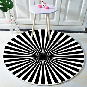 3D Striped Visual Pattern Illusions Round Area Rug for Living Dining Room Bedroom Kitchen Floor Rug