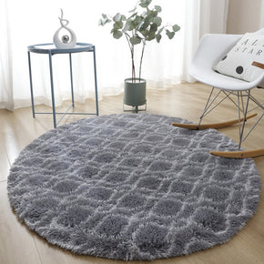 160cm Grey Soft Round Comfortable Shaggy Rugs