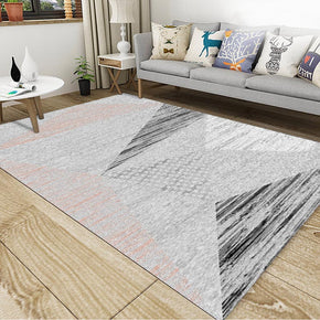Grey White Modern Geometric Contemporary Rugs for Living Room Dining Room Bedroom