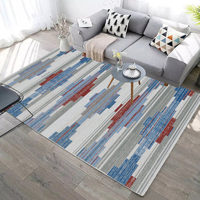 Multi-Coloured Lines Modern Geometric Rugs for Living Room Dining Room Bedroom