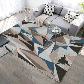 Ink Abstract Modern Geometric Contemporary Rugs for Living Room Dining Room Bedroom