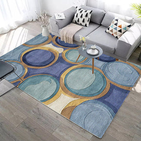 Modern Colourful Circle Geometric Contemporary Rugs for Living Room Dining Room Bedroom