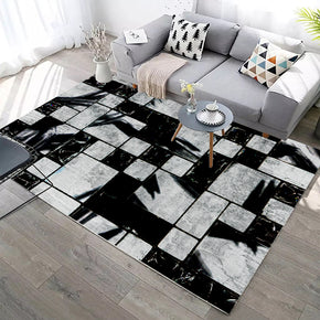 Abstract Modern Checkered Contemporary Geometric Rugs for Living Room Dining Room Bedroom Hall