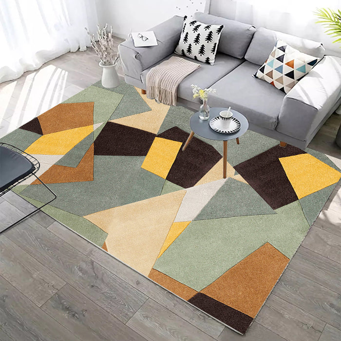 Irregular Cube Pattern Modern Geometric Rugs for Living Room Dining Ro ...