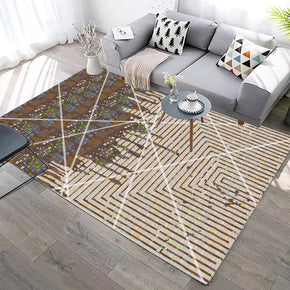 Modern Pretty Abstract Geometric Rugs for Living Room Dining Room Bedroom