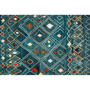 Traditional Pattern Green Vintage Polyester Area Rugs Floor Carpet for Living Room Hall Office Bedroom
