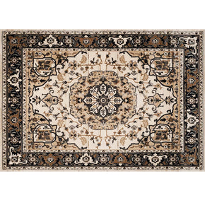 Grey Vintage Polyester Area Rugs Traditional Pattern Floor Carpet for Hall Living Room Office Bedroom
