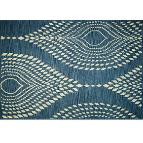 Traditional Blue Vintage Polyester Area Rugs Pattern Floor Carpet for Hall Living Room Office Bedroom