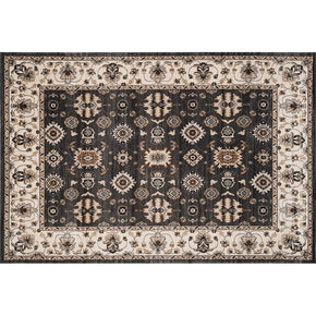 Traditional Grey Simple Pattern Floor Carpet Area Rugs Vintage Polyester for Office Bedroom Hall Living Room