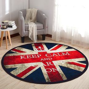 British Flag Pattern Modern Round Rug for Living Room Bedroom Kitchen Hal