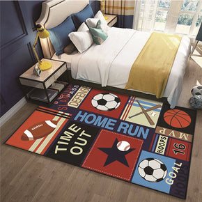 Sports Balls Modern Patterned Polyester Carpets Area Rugs for Living Room Dining Room Bedroom Hall Kidsroom