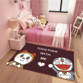 Cartoon Cat Area Rugs Modern Patterned Polyester Carpets for Living Room Dining Room Bedroom Kidsroom