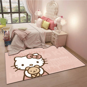Modern Patterned Cartoon Cute Cat Area Rugs Polyester Carpets for Living Room Dining Room Bedroom Kidsroom
