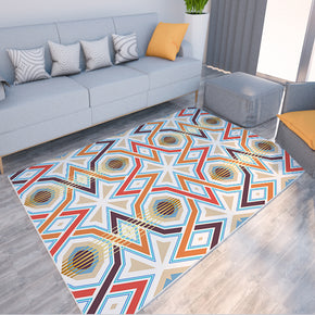 Moroccan Geometry Modern Patterned Area Rugs Polyester Carpets for Living Room Dining Room Bedroom Hall