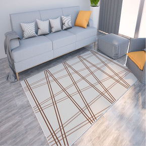 Stripe Simple Modern Patterned Area Rugs Polyester Carpets for Living Room Dining Room Bedroom Hall