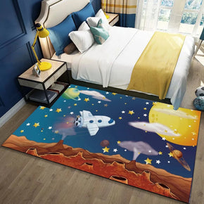 Starry Sky Polyester Carpets Modern Patterned Area Rugs for Hall Living Room Dining Room Bedroom