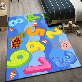 Cartoon Digital Polyester Carpets Modern Patterned Area Rugs for Hall Living Room Dining Room Kidsroom Bedroom