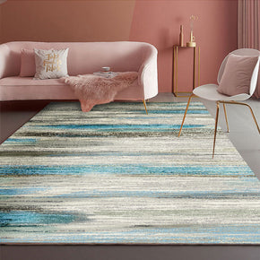 Striped Simple Modern Abstract Area Rugs Patterned Polyester Carpets for Office Living Room Dining Room Bedroom Hall