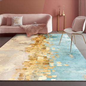 Gradient Modern Area Rugs Abstract Patterned Polyester Carpets for Bedroom Office Living Room Dining Room Hall