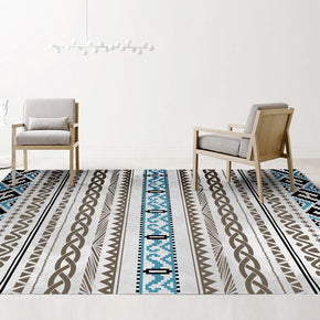 Moroccan Striped Simple Modern Area Rugs Polyester Carpets Geometric Patterned for Dining Room Office Bedroom Living Room Hall