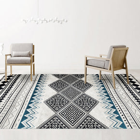 Modern Moroccan Striped Simple Area Rugs Polyester Carpets Geometric Patterned for Dining Room Office Bedroom Living Room Hall