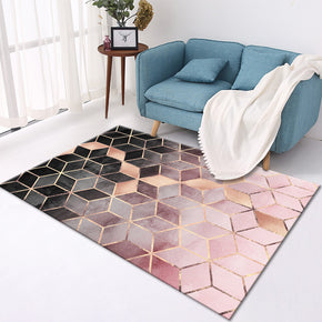Gradient Black Pink Modern Polyester Carpets Geometric Moroccan Patterned Area Rugs for Office Dining Room Living RoomBedroom Hall