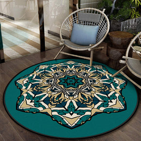 3D Green Round Anti-slip Carpets Modern Patterned Area Rugs for Living Room Bedroom Office Hall