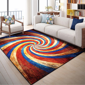 Modern Rainbow Patterned Area Rugs Polyester Carpets for Dining Room Living Room Bedroom Hall Office