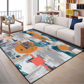 Modern Abstract Area Rugs Polyester Carpets for Office Dining Room Living Room Bedroom Hall
