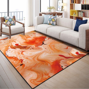 Orange Modern Polyester Carpets Patterned Area Rugs for Bedroom Living Room Hall Dining Office Room