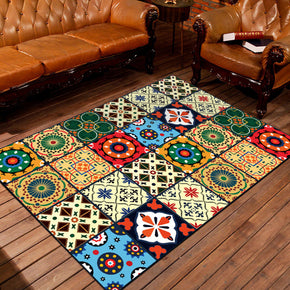 Traditional Polyester Carpets Patterned Area Rugs for Living Room Hall Dining Room Office Bedroom