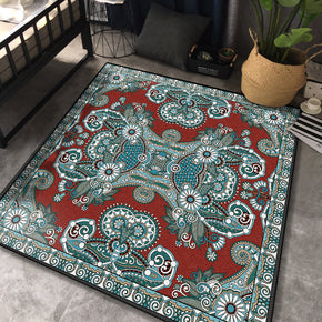 Retro Traditional Patterned Area Rugs Polyester Carpets Square for Living Room Dining Room Office Hall Bedroom