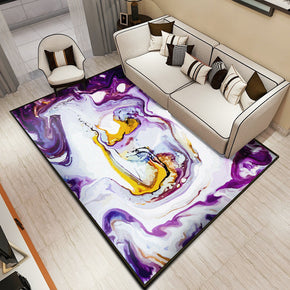 Gradient Purple Modern Area Rugs Painting Patterned Polyester Carpets for Office Dining Room Living Room Bedroom Hall