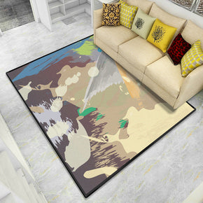 Modern Artistic Abstract Texture 3D Patterned Polyester Carpets Area Rugs for Dining Room Office  Living Room Bedroom Hall