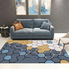 Colour Hexagon Modern Contemporary Simple Geometric Rugs For Living Room Dining Room Bedroom