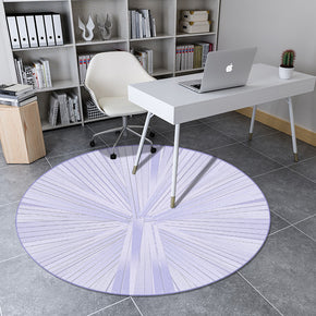 Small Fresh Purple Round Wood Grain Modern Rug for Living Room Hall Study Bedroom Bedside Carpet