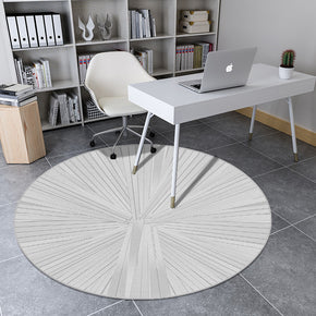 Grey Small Fresh Round Wood Grain Modern Rug for Living Room Hall Study Bedroom Bedside Carpet